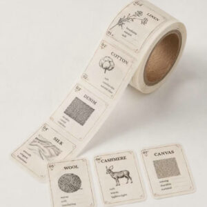 Custom Gold Foil Embossed Texture Adhesive Label Sticker FY306