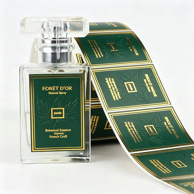 Custom Waterproof Luxury Perfume Bottle Roll Label Sticker FY309